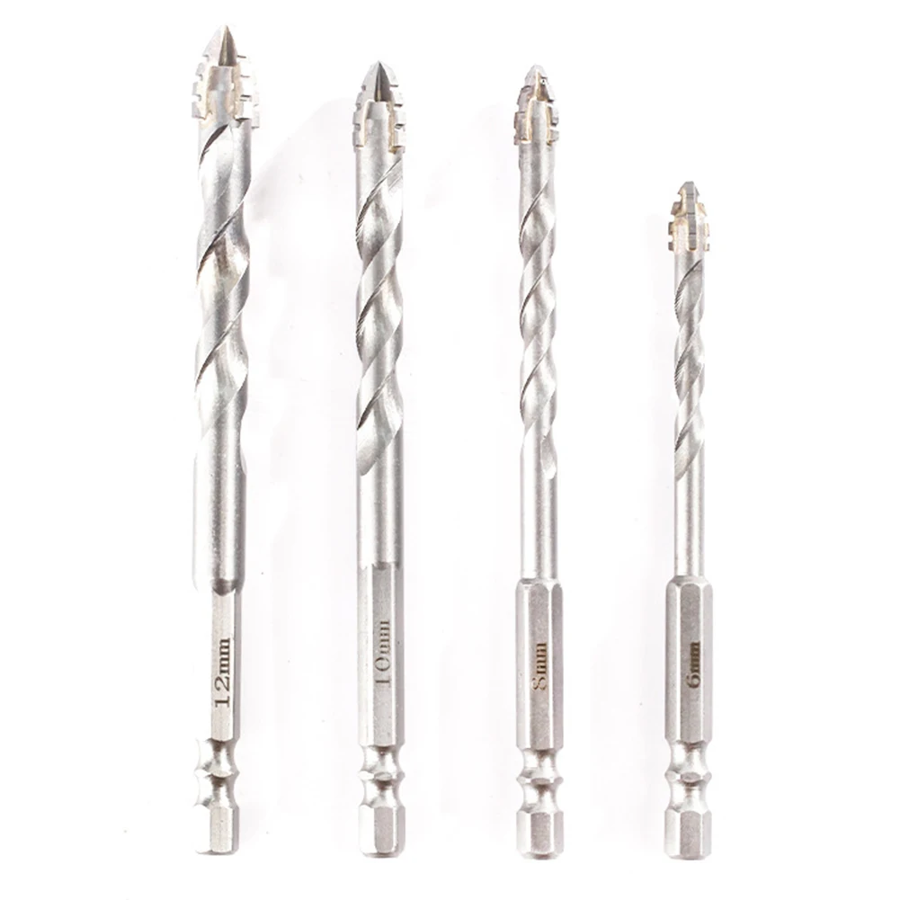 Carbide Material Drill Bit Package A set of 4 Pieces Specifically Made to Handle Glass and Ceramic Tiles Easily