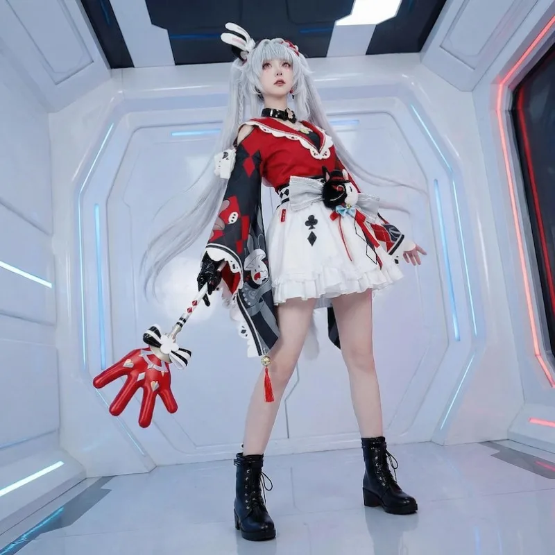 

Sparkle Cosplay Game Honkai Star Rail Costume Red Dress Lolita Cute Role Play Outfit Event Ready Outfits for Women Theme Party