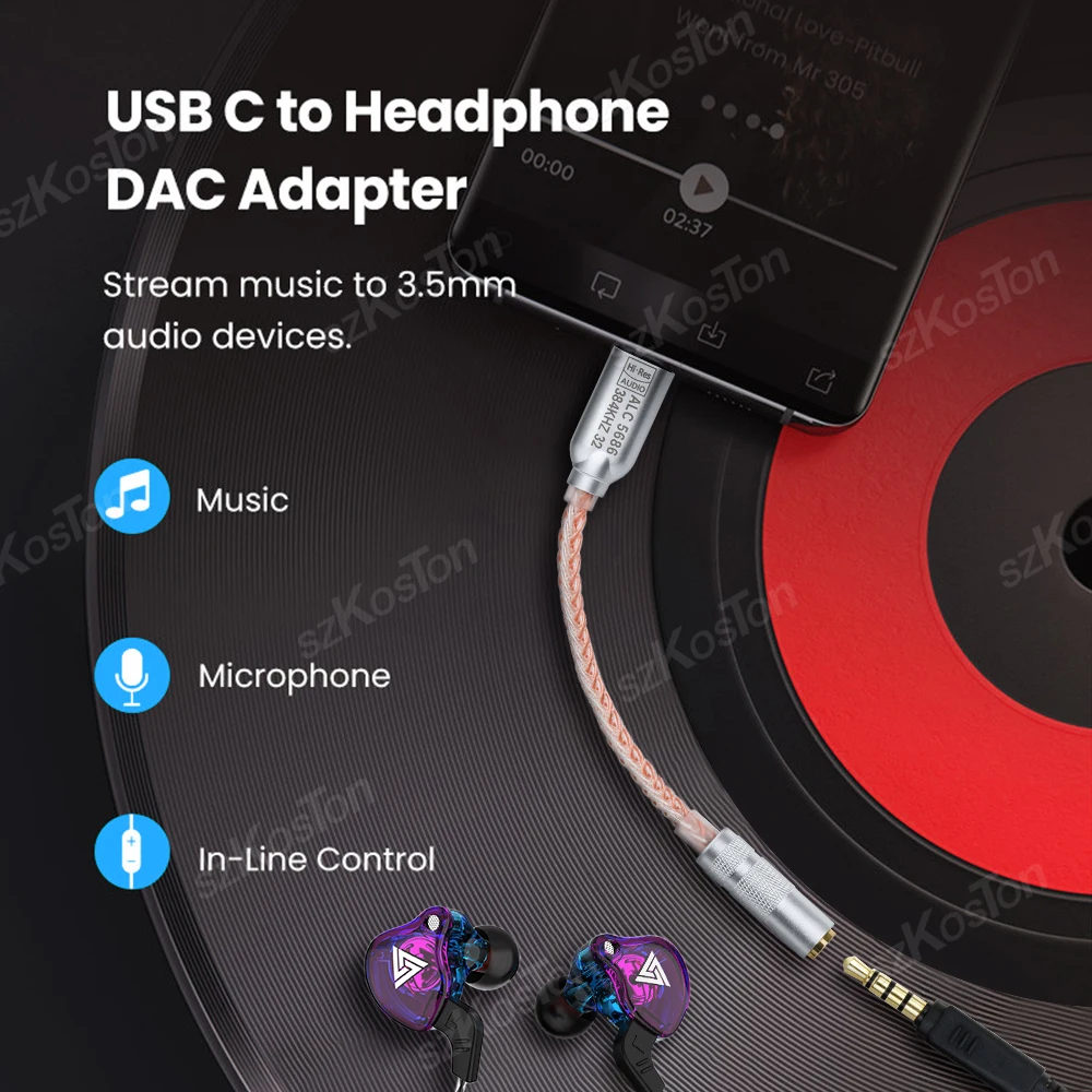 ALC5686 チップタイプ C から 3.5 ミリメートルヘッドフォンアンプ DAC HiFi オーディオデコーダ IEM AMP スマートフォンアダプタ iPhone15 Samsung Xiaomi 用