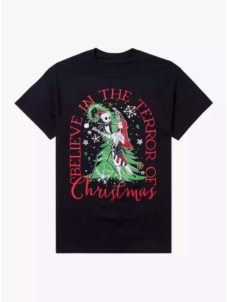 

Disney 2026, новинка «Кошмар перед Рождеством», женская футболка с круглым вырезом и принтом Jack Sally, свободная, удобная футболка больших размеров с короткими рукавами