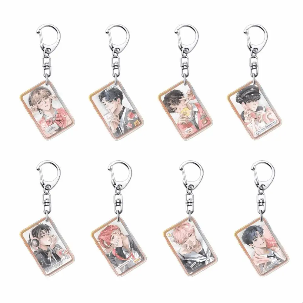 

6CM Korean comic Debut or Die Keychain Cute Figures Acrylic Key Chain Ring Holder Otaku Gift School Bag Charm Accessories