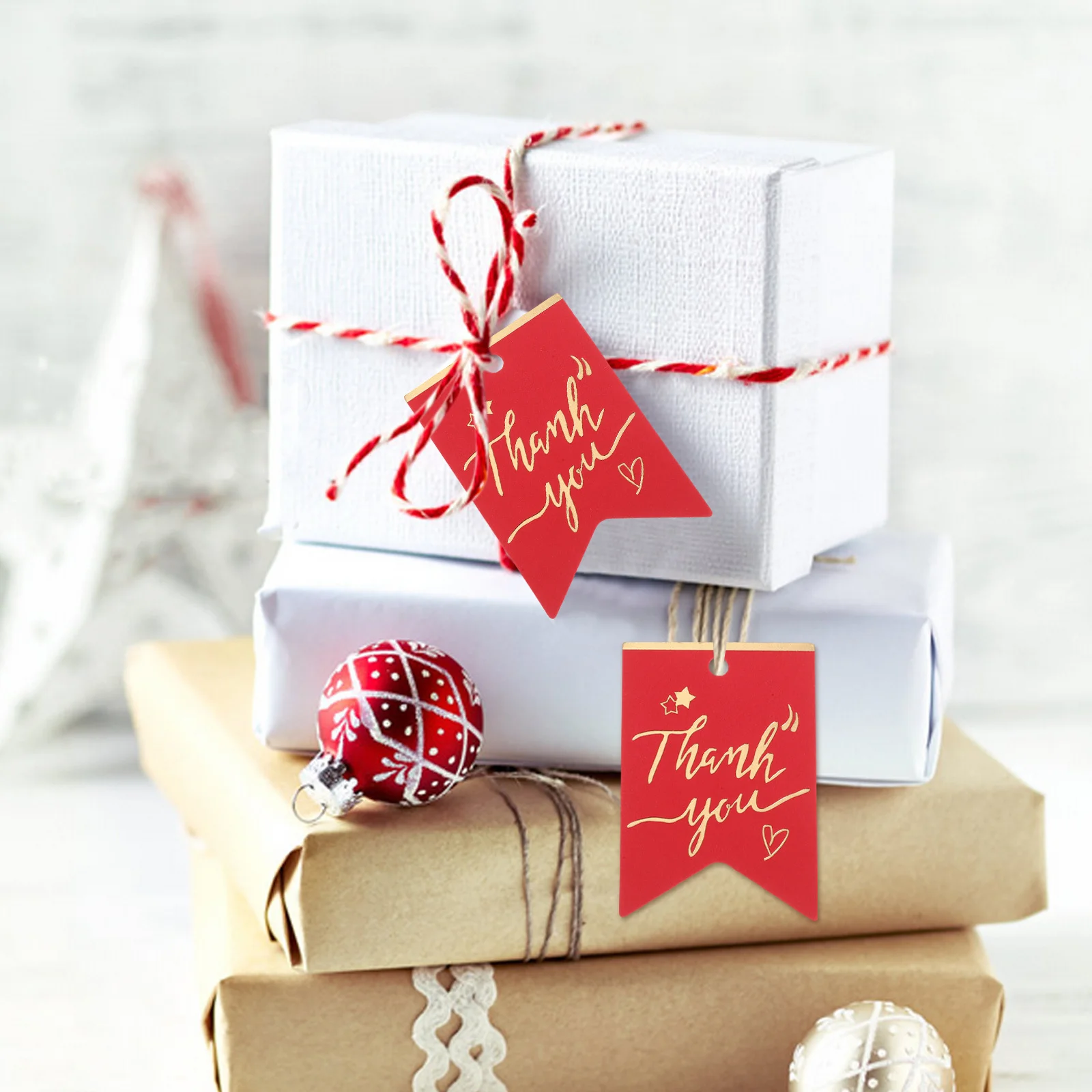 100 قطعة من علامات تعليق تغليف الهدايا، ملصق شكر ممتاز لحفلات الزفاف وحفلات أعياد الميلاد، ملصقات ورقية مستديرة ذاتية الصنع #6