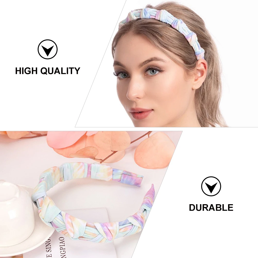 

Tie dye Hoop Lightweight Colorful Hair Accessories Cross Hair Hoop Women Hairstyles Gifts