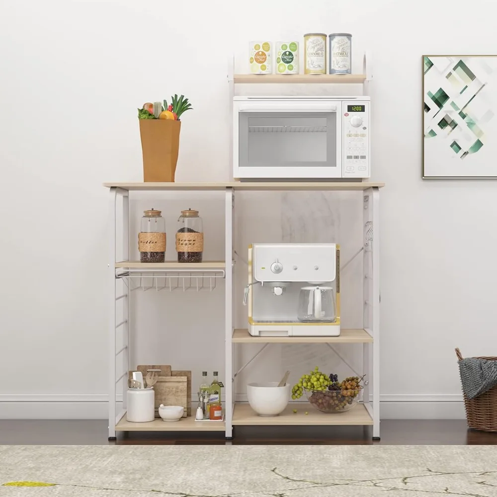 حامل فرن الميكروويف متعدد الوظائف للمطبخ من soges، متعدد الطبقات، منظم التوابل، عربة تخزين، رف محطة العمل، Wh