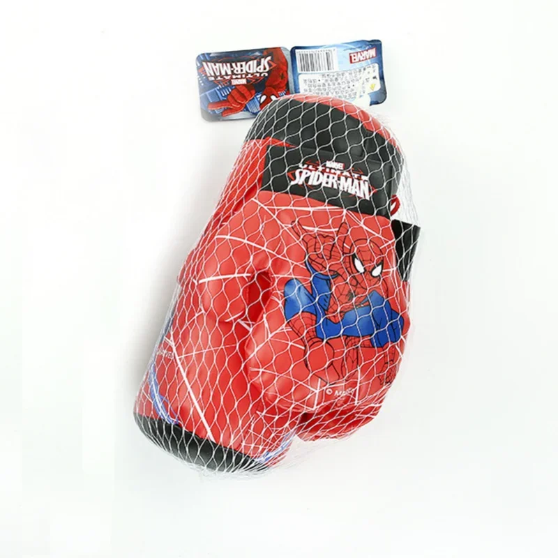 Disney Marvel Spiderman Figure Toy Gloves Sandbag Suit Boxing Spider Man Outdoor Sports Kids Toys Sand Bag Gloves Sets Kid Gifts