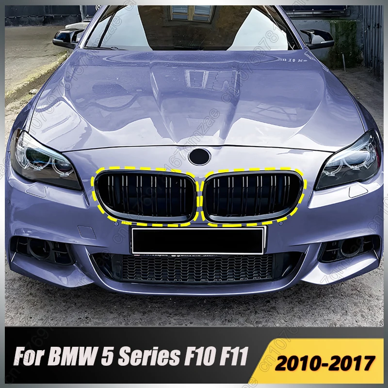 

Car Front Kidney Single / Dual Slat Style Grill Grille Racing Grilles For BMW 5 Series F10 F11 F18 520d 530d 540i 2011-2017