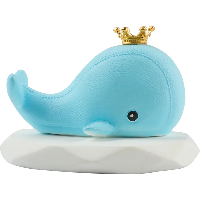 شخصيات الحوت الصغير رائحة حجر الناشر سيارة مركز وحدة التحكم مصغرة زخرفة الملحقات الكرتون الإبداعية ديكور نموذج اللعب