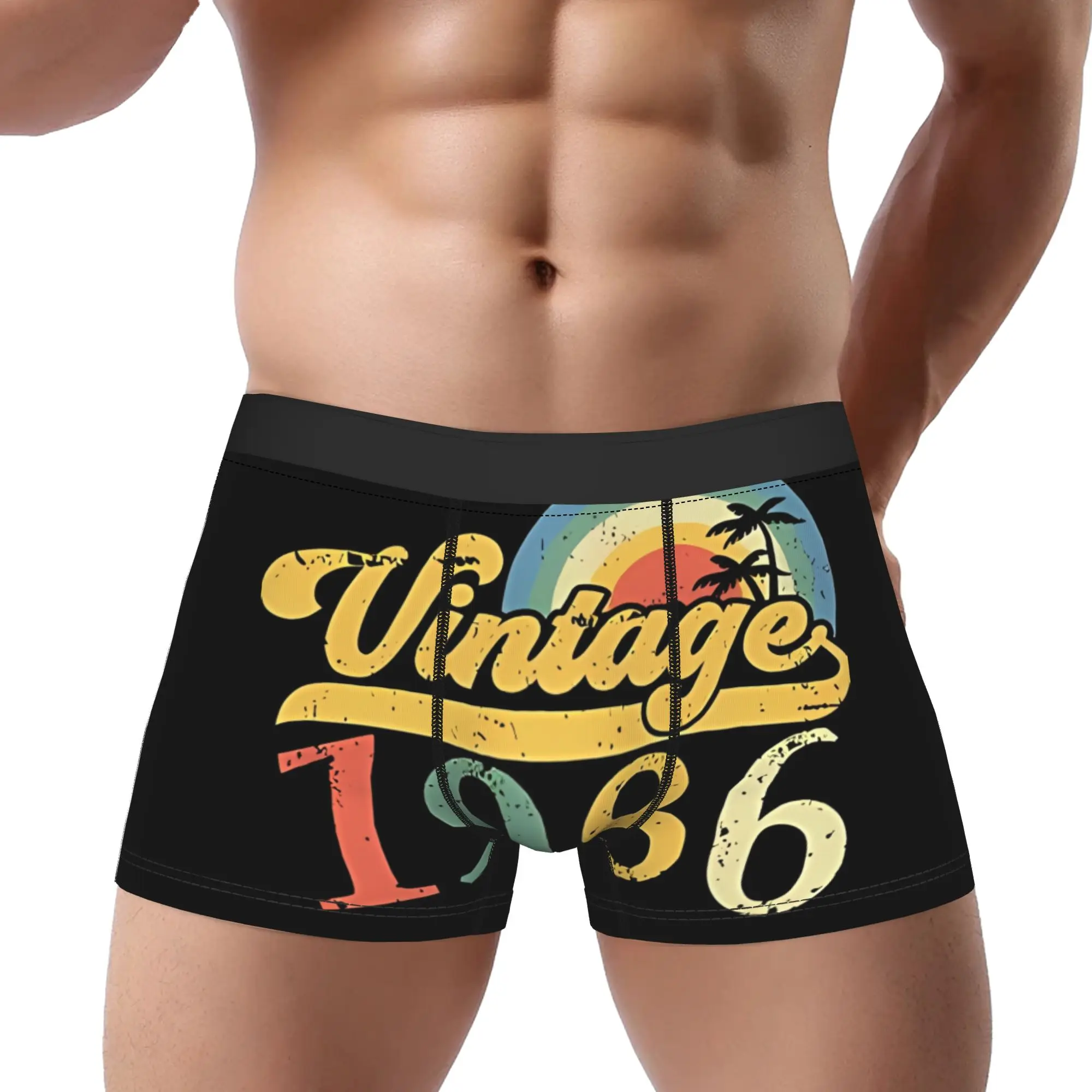 

Born In Birthday 1986 40Th Underpants Homme Panties Man Underwear Comfortable Shorts Boxer Briefs