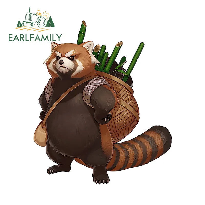 EARLFAMILY Rocket Raccoon Car Stickers Funny Motorcycle Windows Bumper Vinyl Decals Lovely Personality Exterior Accessories