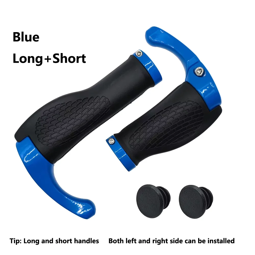 AliExpress SHIZIWANGRI 1 Pair Bicycle Handlebar Grip Long and Short Ergonomic Anti Skid Lock on Handle Cover with Bar Ends Grips MTB Bike Accessories