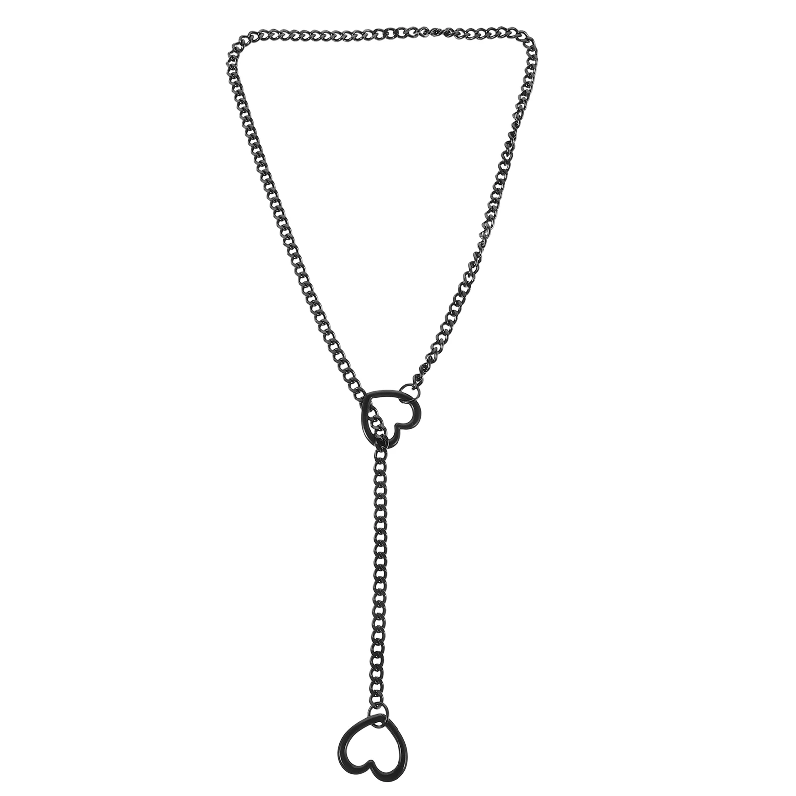 

Ожерелье-цепочка Y в форме сердца из нержавеющей стали, женские ювелирные аксессуары, готический панк-рок, женские очаровательные ожерелья в форме сердца, женские