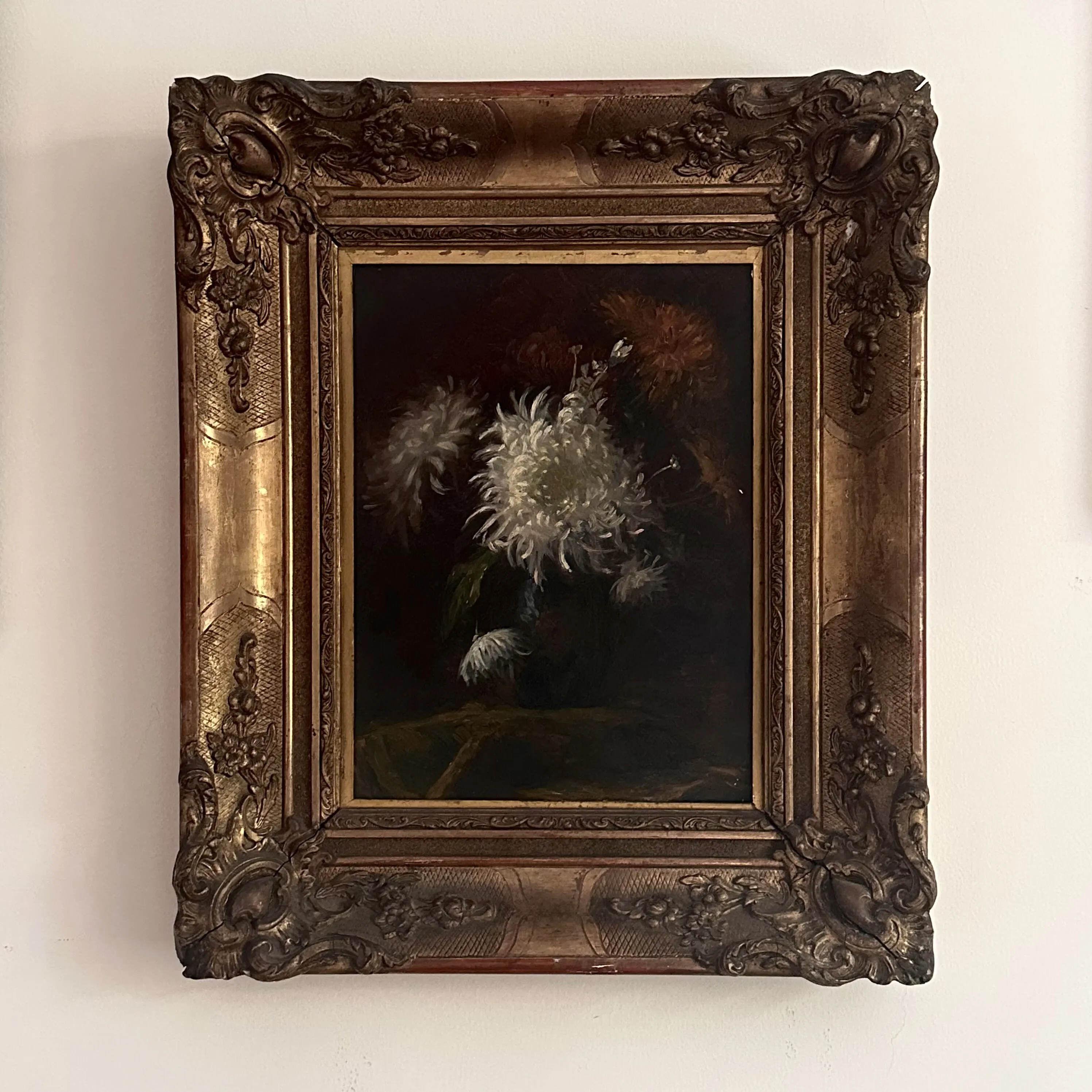 French 19th century still life oil painting 