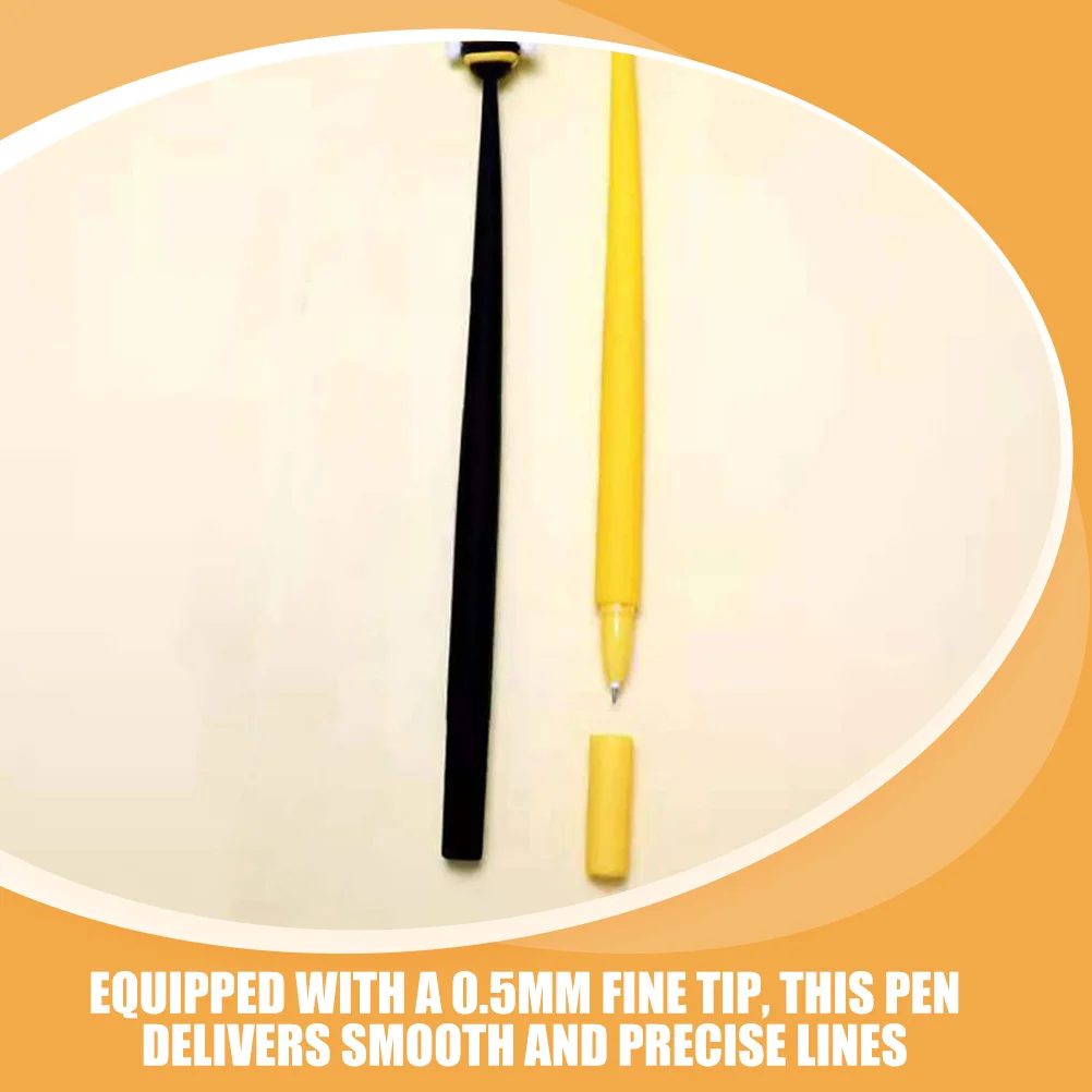 2 pçs canetas neutras em forma de abelha gel caneta 0.5mm ponta fina silicone escrita caneta para estudantes escritório escola papelaria substituição em massa
