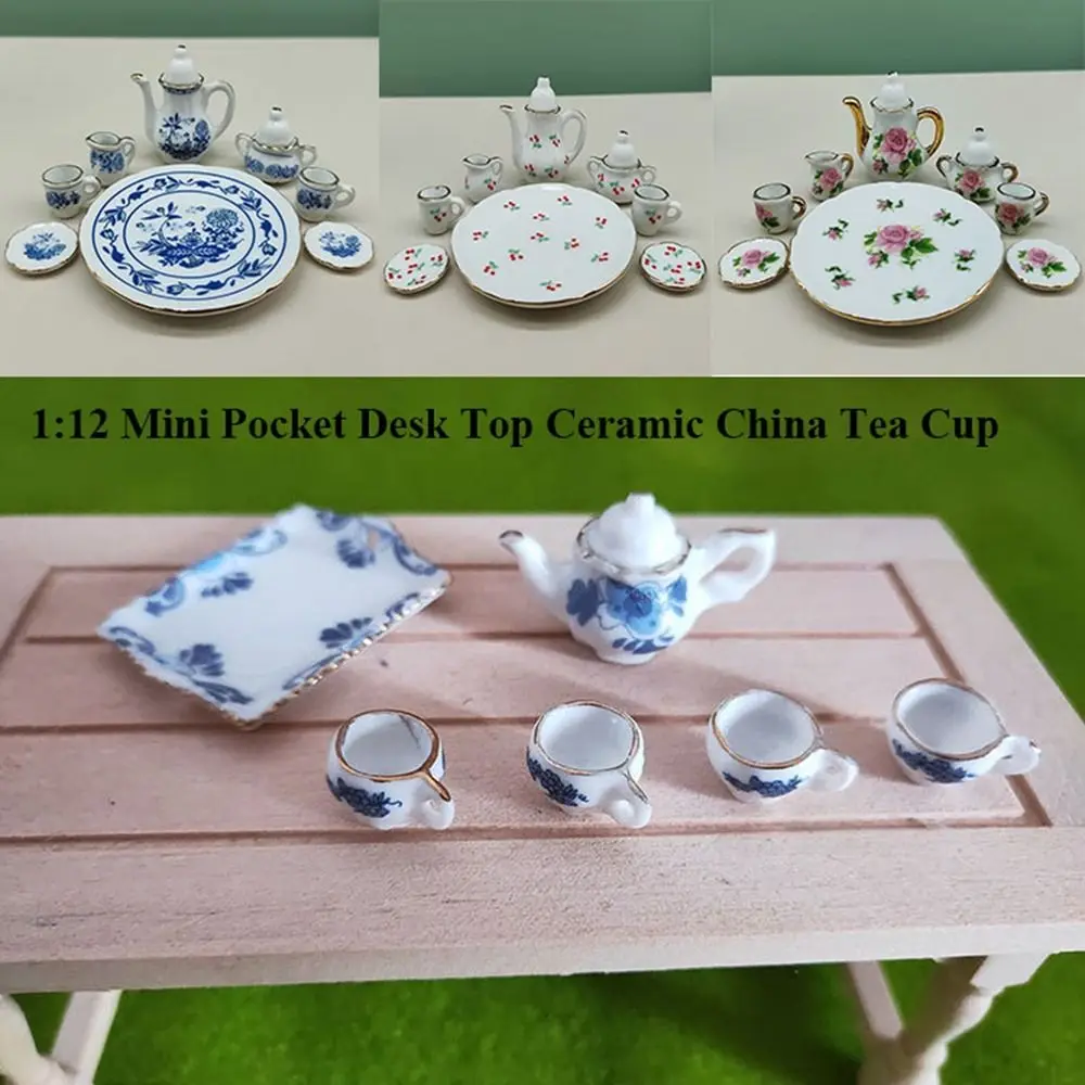 New Mini Doll House Accessories Ceramic 9 Styles Pocket Tea Set Doll House Decoration 1/6 BJD Doll/1.5