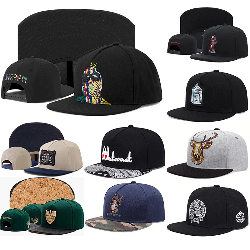 New High Quality Luxury male Era Women Men's HipHop Sun Hats Flat Top Baseball Cap Adjustable Snapback Gorras Hombre Sports Hat