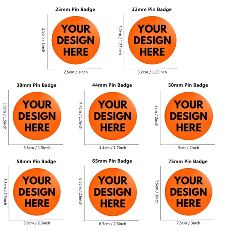 Customized Personalized Tinplate Enamel Pins Creativity Printed Pictures Text Metal Lapel Badges Brooches Jewelry Gift Wholesale
