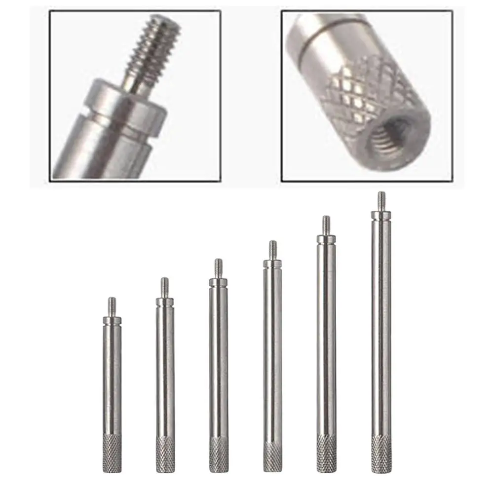 Set of Six for dial Indicator Extension Stem Rods Made of Stainless Steel for M2 5 Standard Measurements Ranging from 30mm to
