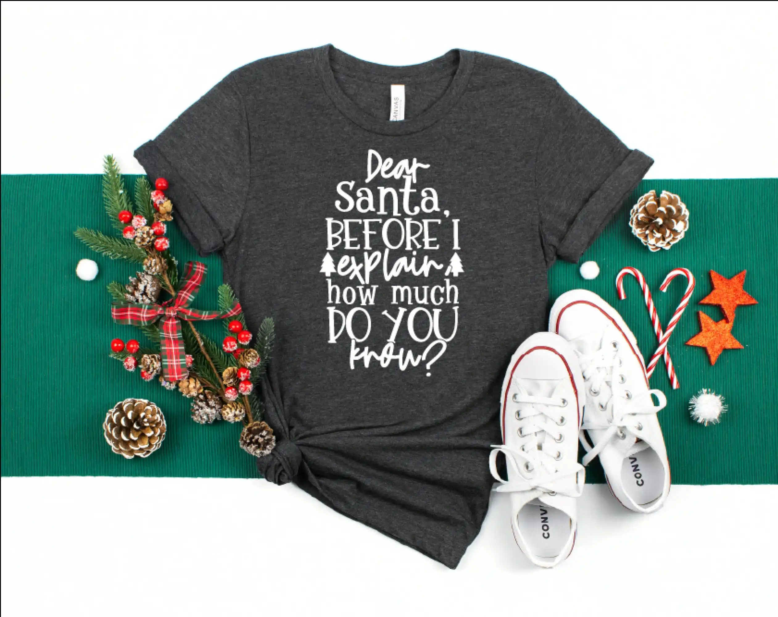 Dear santa before I explain Funny Christmas T Shirt Merry Ugly