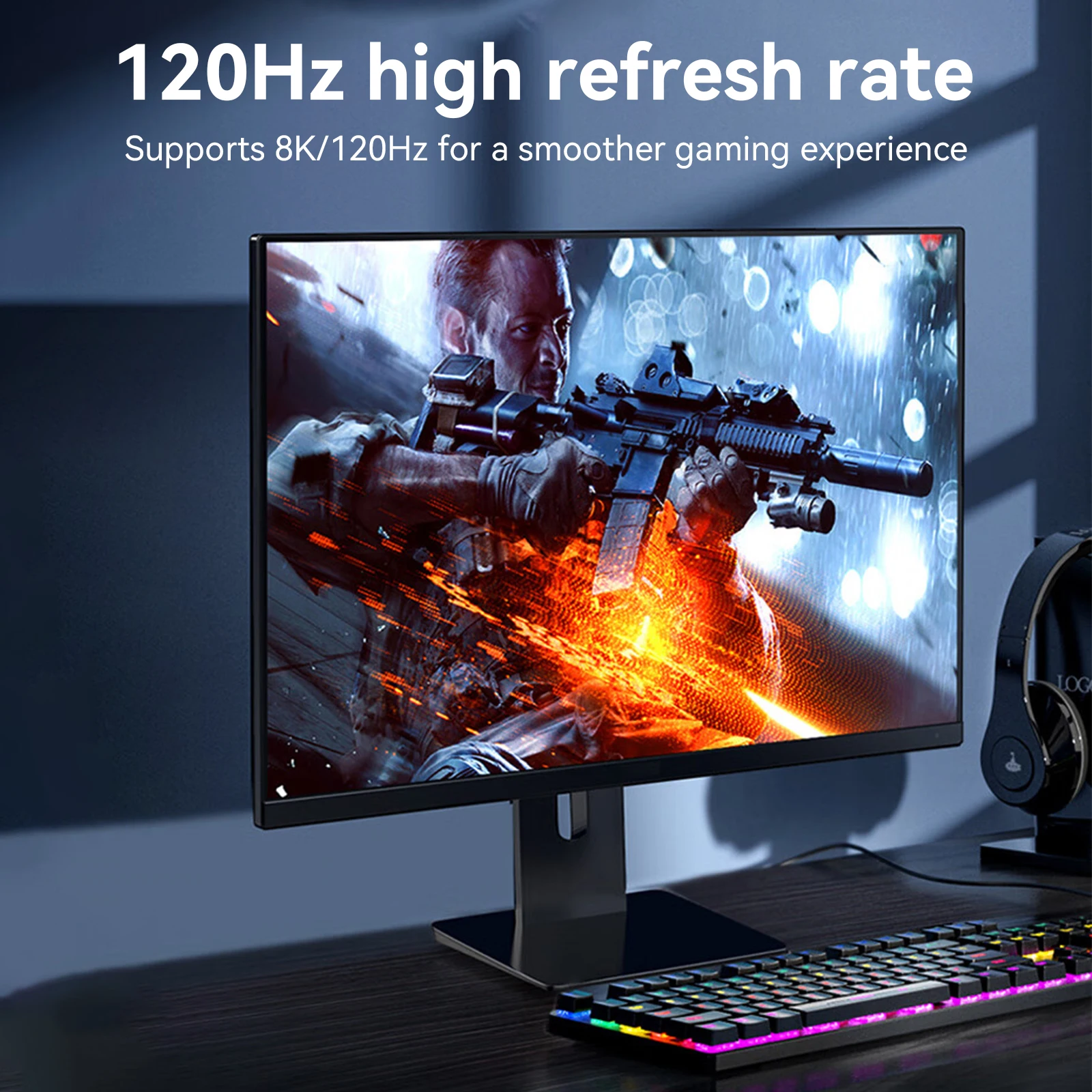 16K DisplayPort 2.1 Cable DP 2.0 8K@120Hz,4K@240Hz 165Hz 144Hz 80Gbps HDR,HDCP DSC 1.2a Compatible Monitors 4090 7900xtx