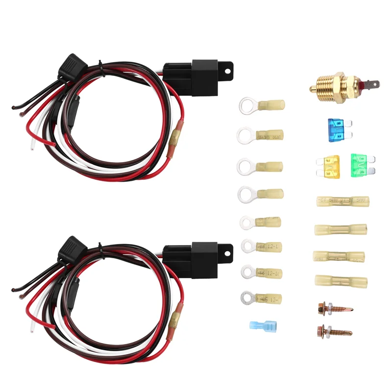

Лидер продаж, датчик температуры, переключатель радиатора, электрический охлаждающий вентилятор, комплект реле с двойным электрическим вентилятором, комплект термостата 185 на 175, выкл.