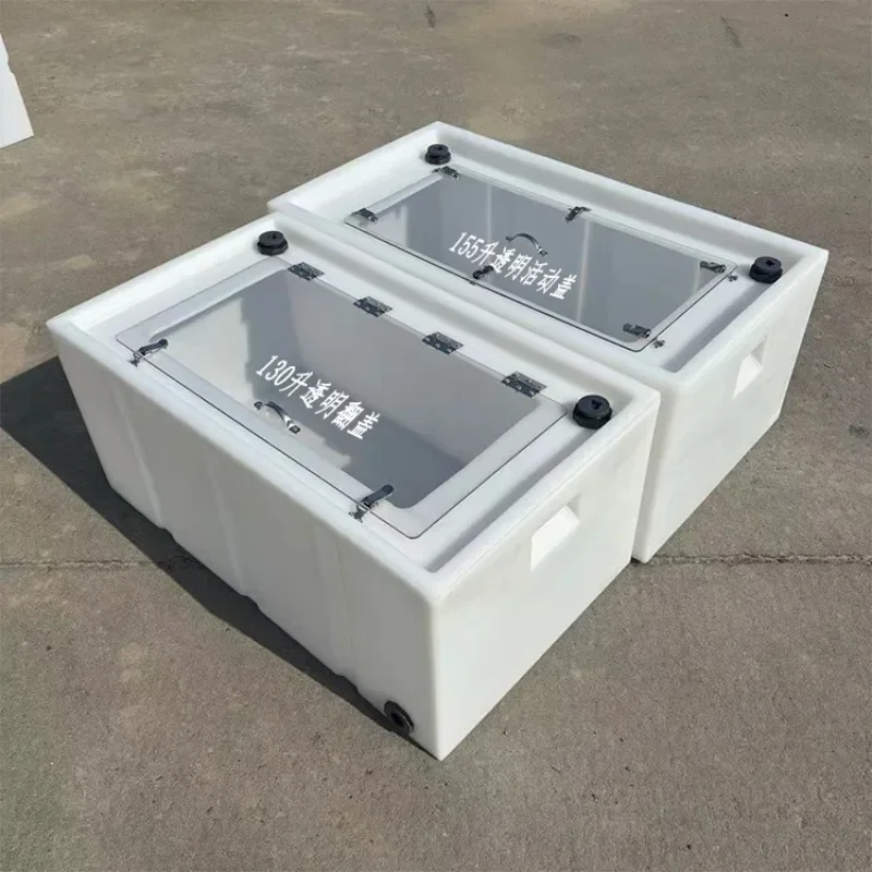 Thickened car live fish transportation box Transparent clamshell water tank Fishing trolley trunk fish barrel Aquaculture