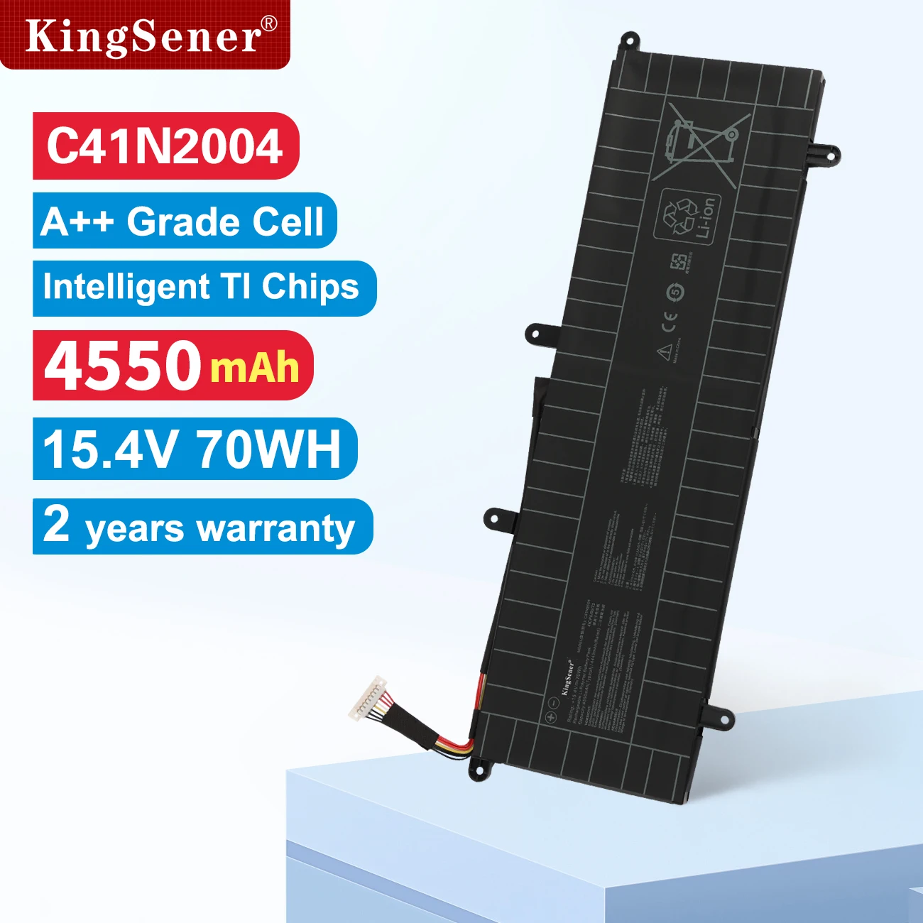 C41N2004 Laptop Battery For Asus ZenBook Duo 14 UX482 UX482EA UX482EG XS74T  UX482EG-HY UX482EG-KA  41CP6/60/72 15.4V 70WH