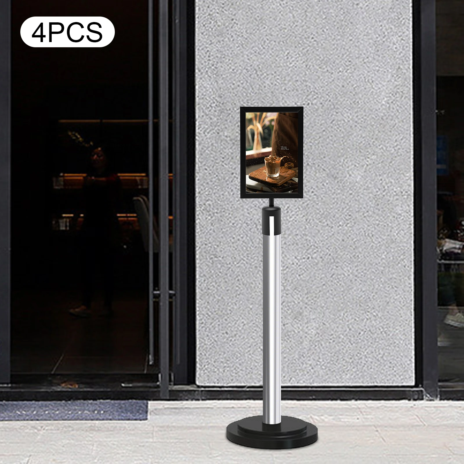 

4PCS 8.6*12.6in Sign Holder Picture Frame Display Stand Clear Paper Holder Top Stand Poster Display for Wedding Restaurants