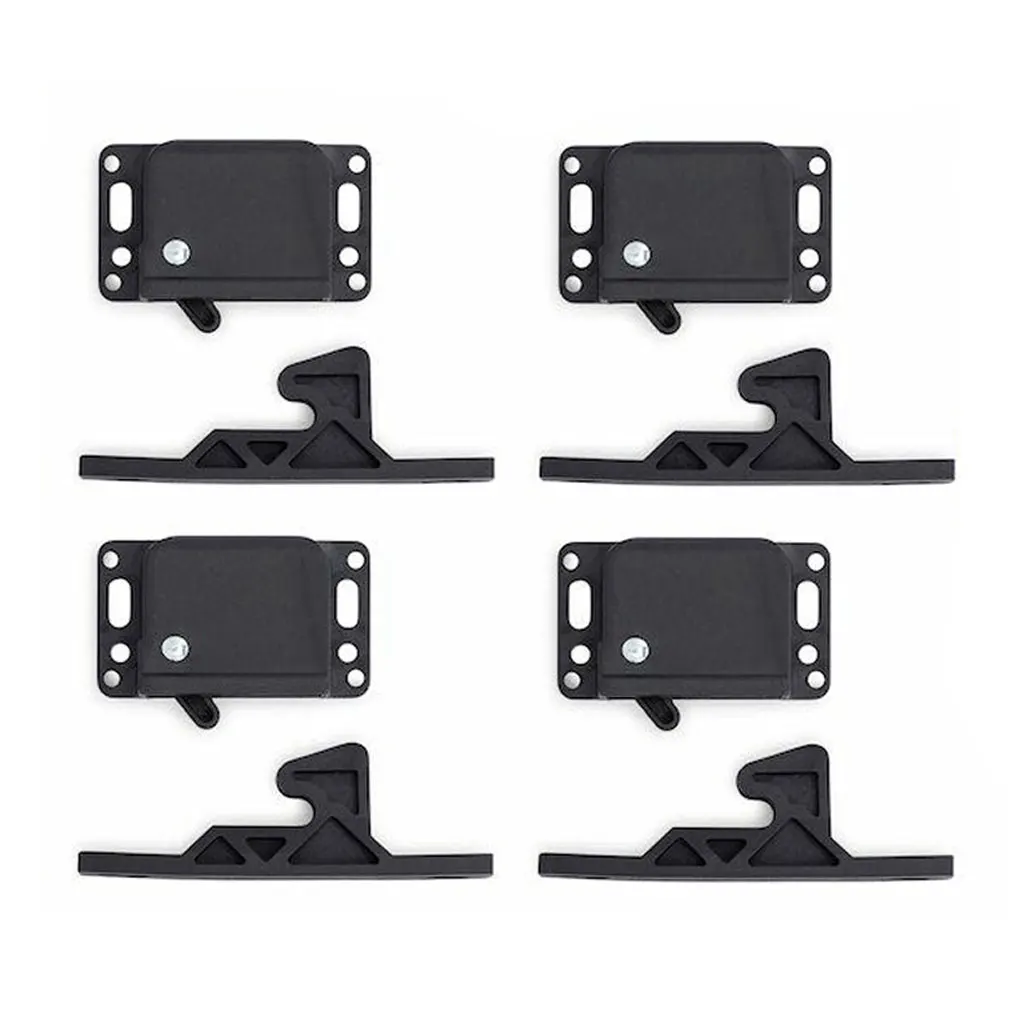 4PCS Hook Lock RV Door Latch Kit Durable Compatible Grabber Latch Catch Automatic Push Open Spring Hook Lock Buckle