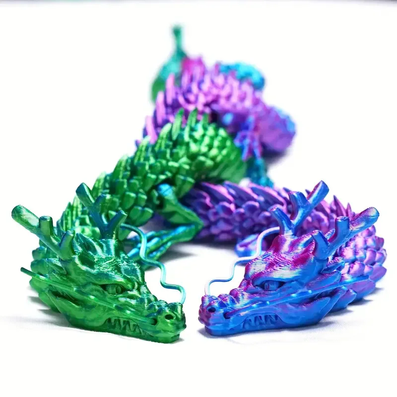 30cm 3D printed Chinese dragon Full body joints that can move Home furnishings and decorations are worth collecting creative toy