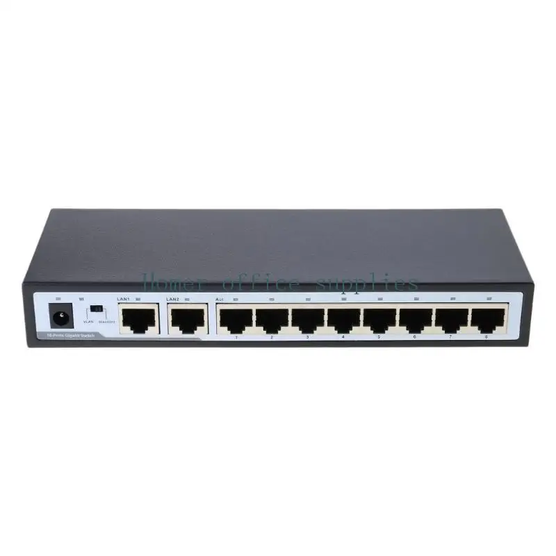 K43b 10-poorts netwerk- Switch Box 10/100/1000m RJ45 Switcher Splitter VLAN LSOLATION