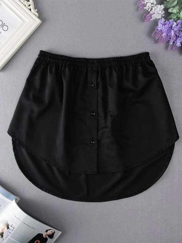 Detachable Underskirt Women Fake Shirt Irregular Skirt Tail Blouse Hem Cotton Extender Fake Hem Mini Skirt Fake Hem 6 Sizes