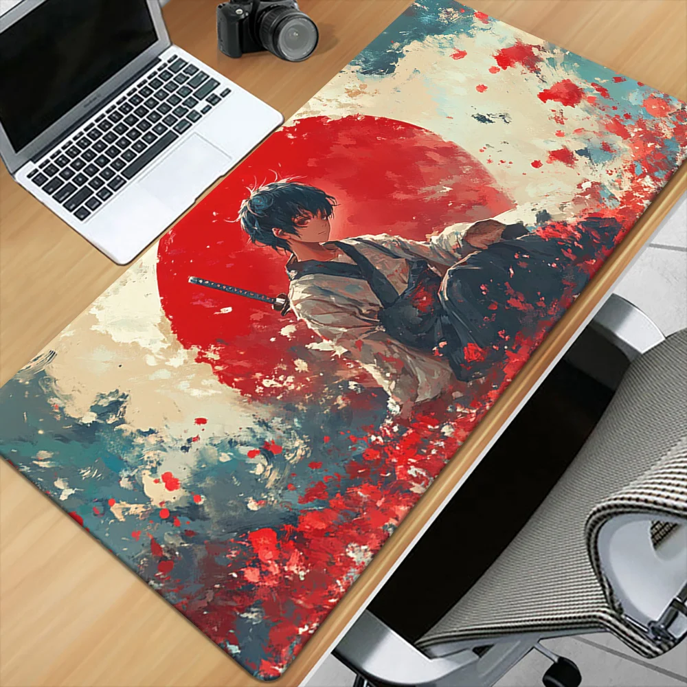 Samurai XXL Gaming Mouse Pads Office Accessories Learning Computer Desktop Keyboard Accessories Endless Gamer Economic Desk mats