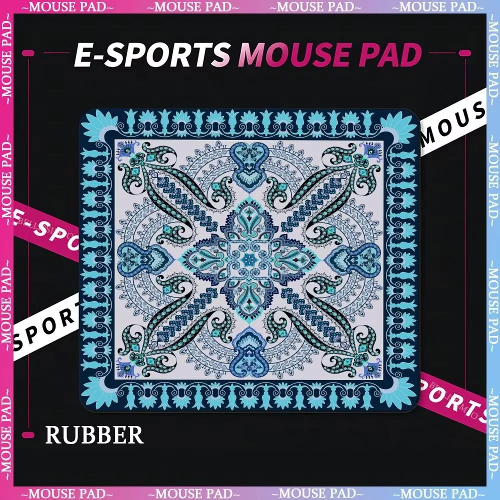 Persian carpet style game small mousepad rubber non-slip durable HD printing game blue mouse pad computer high quality flat pad