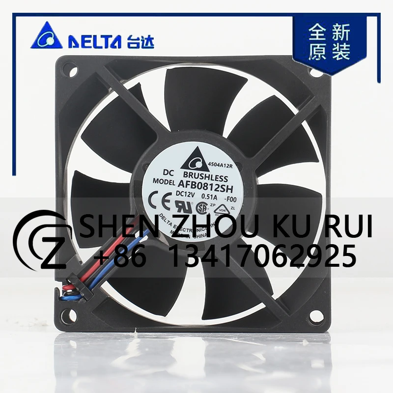 

Delta 24V 48V DC 12V 0.51A AC EC 8025 80x80x25MM 8CM Dual Ball Chassis Alarm High air Volume Converter AFB0812SH-F00 Cooling Fan