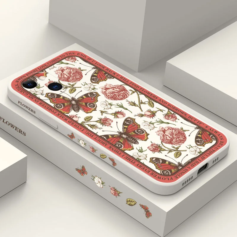 Чехол для телефона с цветочным принтом Classicism для iPhone 17, Air 16e 16, 15, 14, 13, 12, 11 Pro Max Mini X XR XS MAX Plus Cover