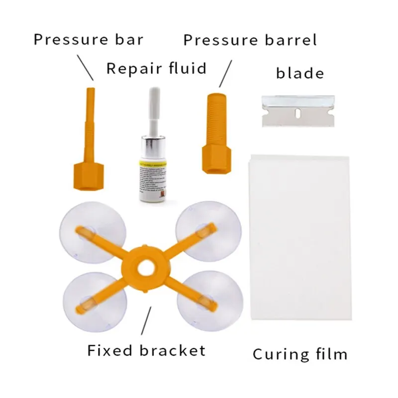 Windschutz scheiben reparatur satz schnell reparieren Auto geknackt Glas Windschutz scheibe Reparatur werkzeug Harz versiegelung DIY Auto Fenster gitter Polieren