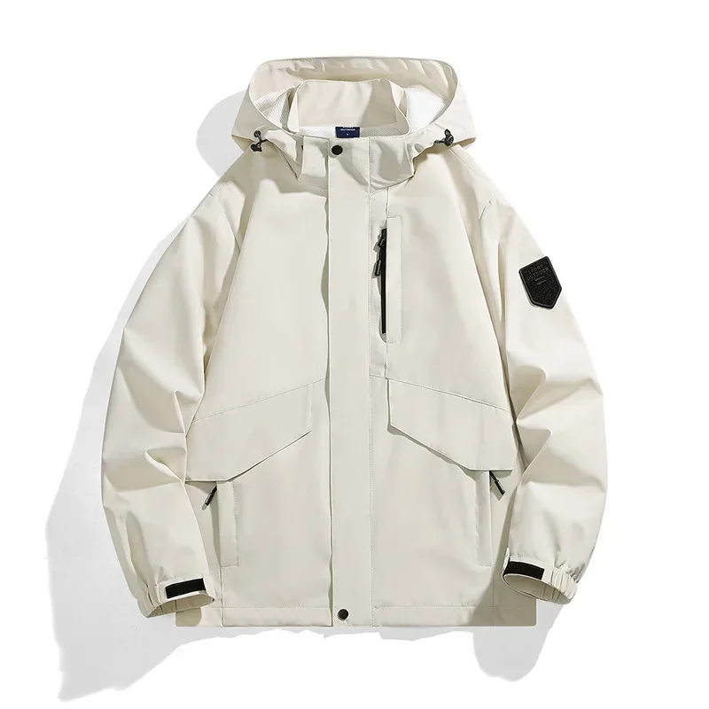 2026 Cargo Men Hiking Jacket Waterproof Quick-drying Camping Windproof Men Outdoor Sports Coats Male Polyester Sweat Suits