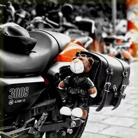 Racing Machine Repair Teddy Bear Motorcycle Helmet Bear Toy