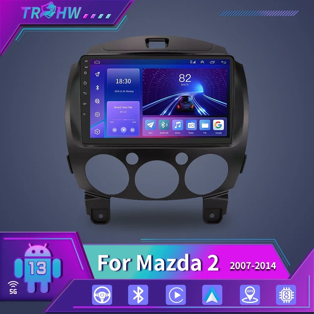 

For Mazda2 2007-2014 Multimedia Car Radio GPS autoradio 4G WIFI DSP Wireless Carplay Android Auto