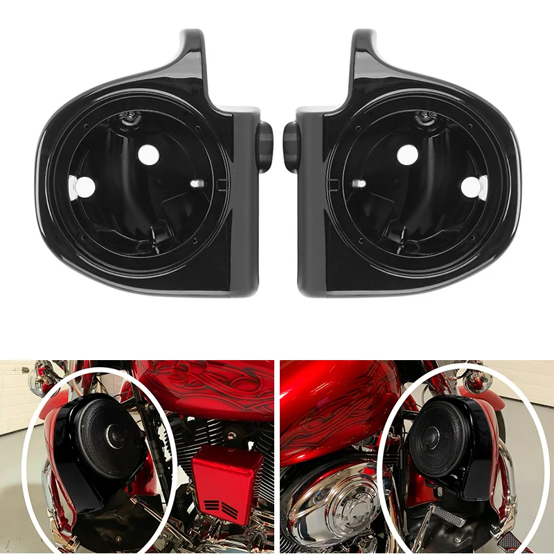 

Motorcycle 6.5" Speaker Lower Vented Fairing Sound Pod Box Left Right For Harley Touring Road King Street Glide Electra 93-13