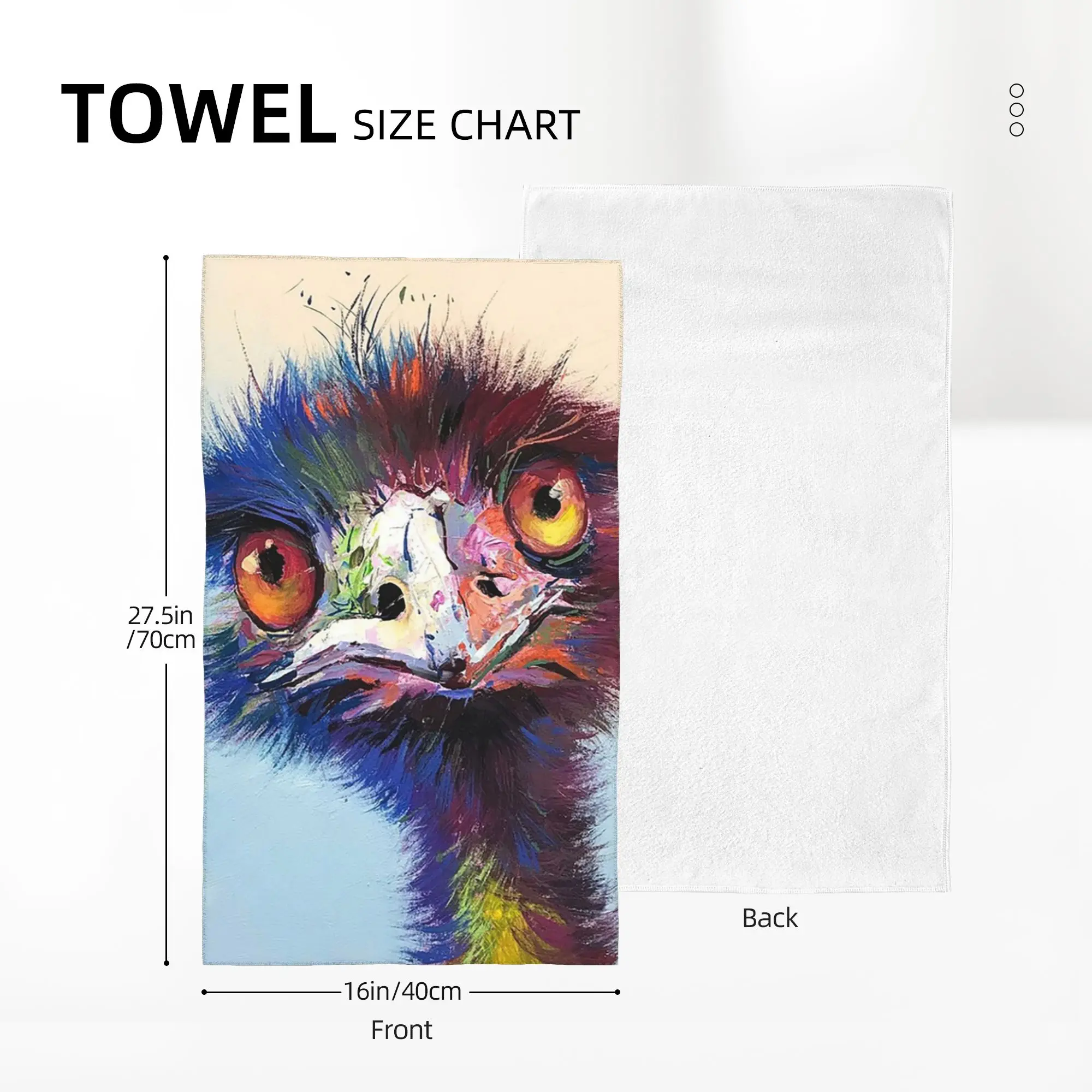 Custom Australian Emu - 74 Soft Face Towel Quick Dry Pool Bath Cotton Towels Absorbent Quick