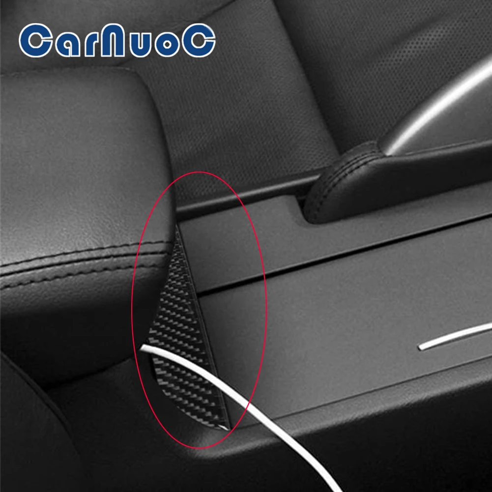 

Carbon Fiber Car Stickers Below Armrest Box Decorative Strip For Acura TSX 2009 2010 2011 2012 2013 2014 Interior Accessories