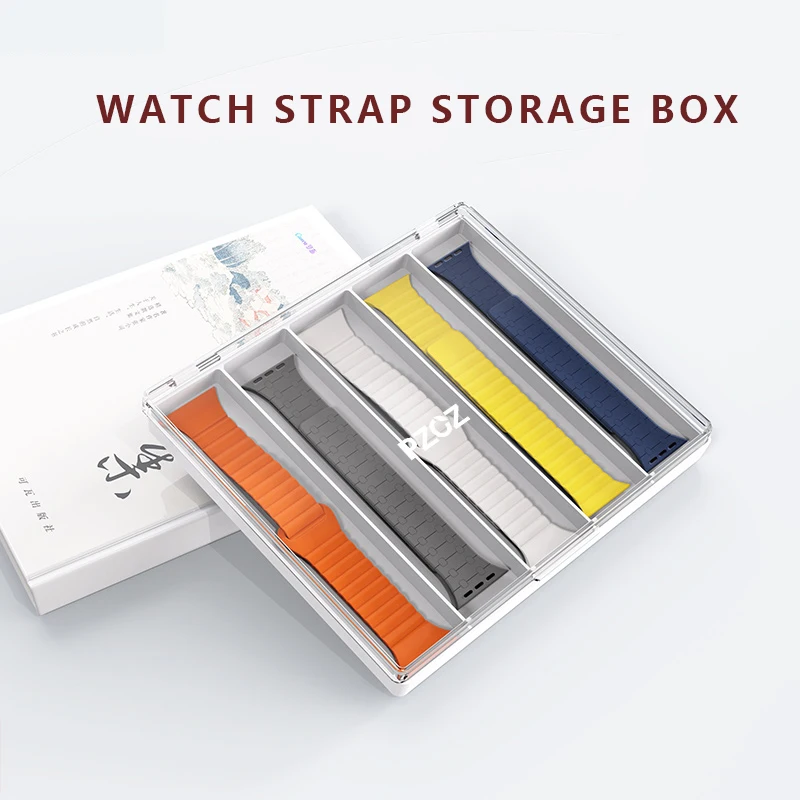 5 Grid Acrylic Strap Storage Box With Multiple Functions Suitable For iWatch/Ultra8 And Other Strap Storage