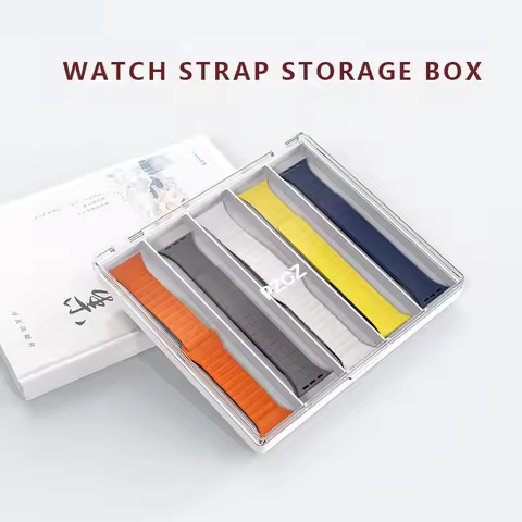 5 Grid Acrylic Strap Storage Box With Multiple Functions Suitable For iWatch/Ultra8 And Other Strap Storage