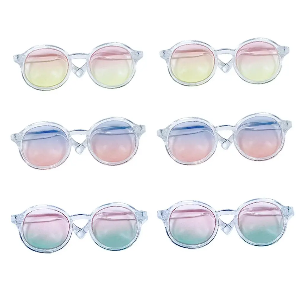 Fashion Gradient Sunglasses Fit Plush Toys Doll Round Glasses Dolls Princess Doll Changing Clothes Game Accessories