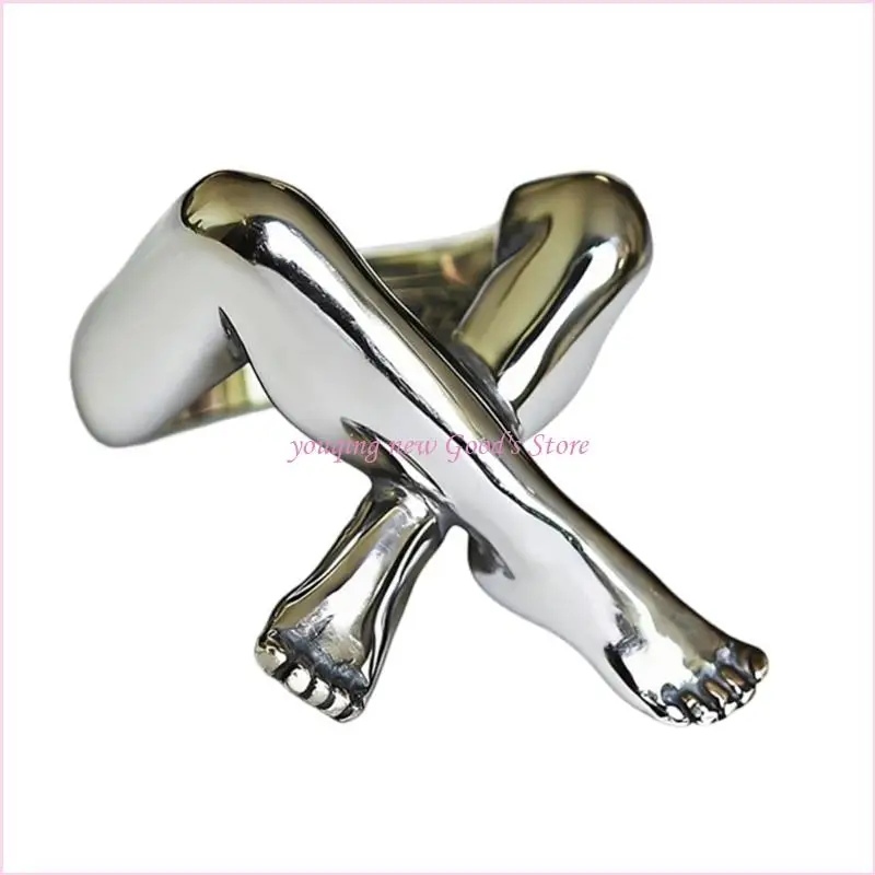 57QA Adjustable Dating Rings Leg Opening Rings Vintage Finger Jewelry