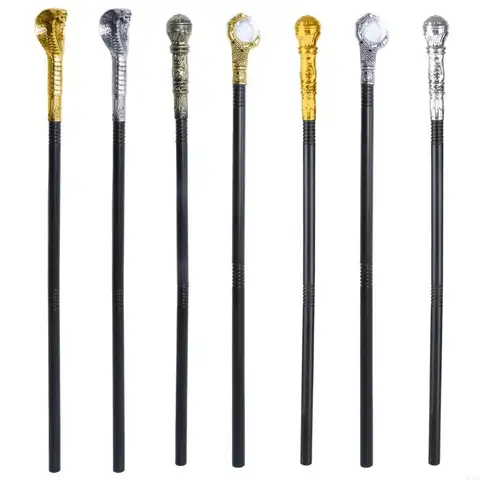 King Cobras Pimp Cane Egyptian Style Staff Scepter for Emperors Halloween Cosplay Costume Accessory Props King Scepter