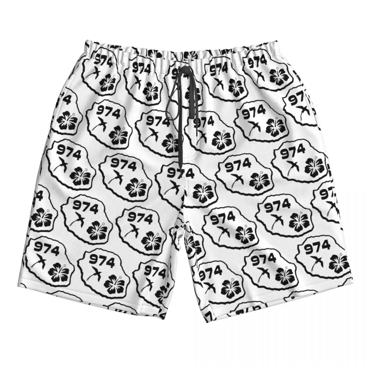 974 Reunion Island Trunks Beach Board Shorts Casual Quick Dry Swimming Summer Men Pants