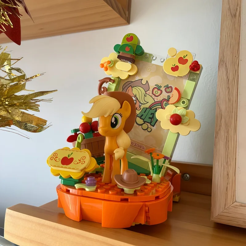 

My Little Pony Series Building Blocks Twilight Sparkle Pinkie Pie Applejack Shining Debut Assembly Model Toy Anime Ornament Gift