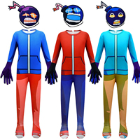 New Game Friday Night Funkin FNF Whitty Jumpsuits with Mask Cosplay Costumes for Kids Halloween Carnival Party Clothes